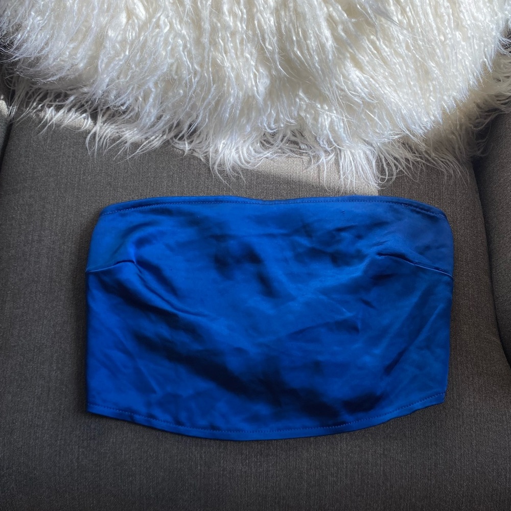 Blue, size small open back tube top from Pacsun